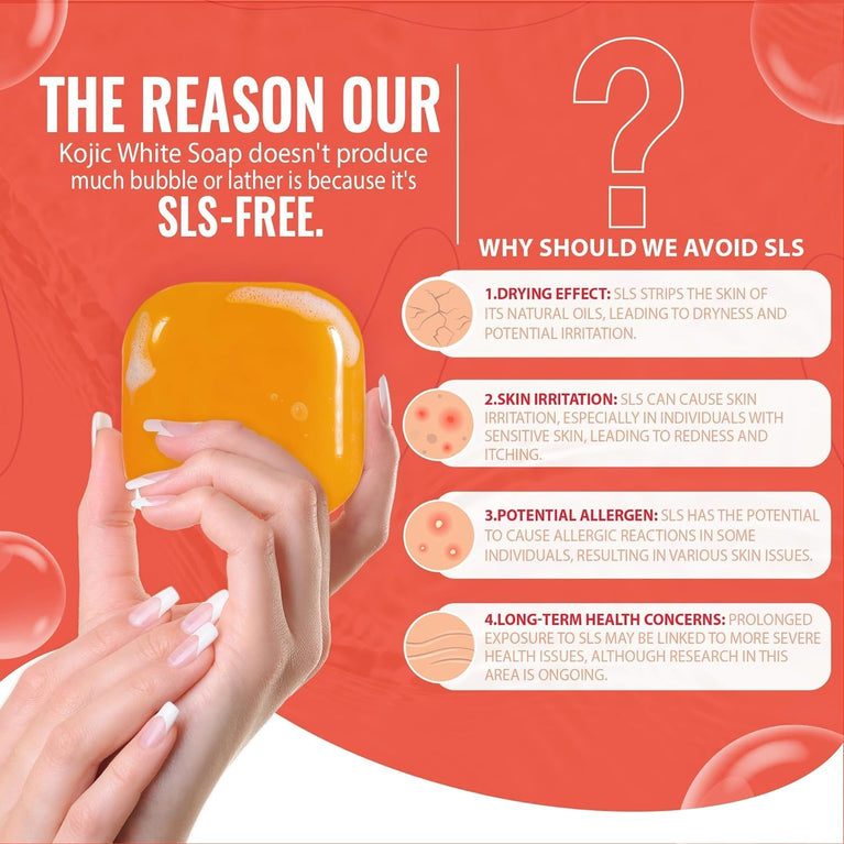 Radiant Glow Kojic Acid Skin Brightening Soap for Face and Body - 2.82 oz (2 Bars)