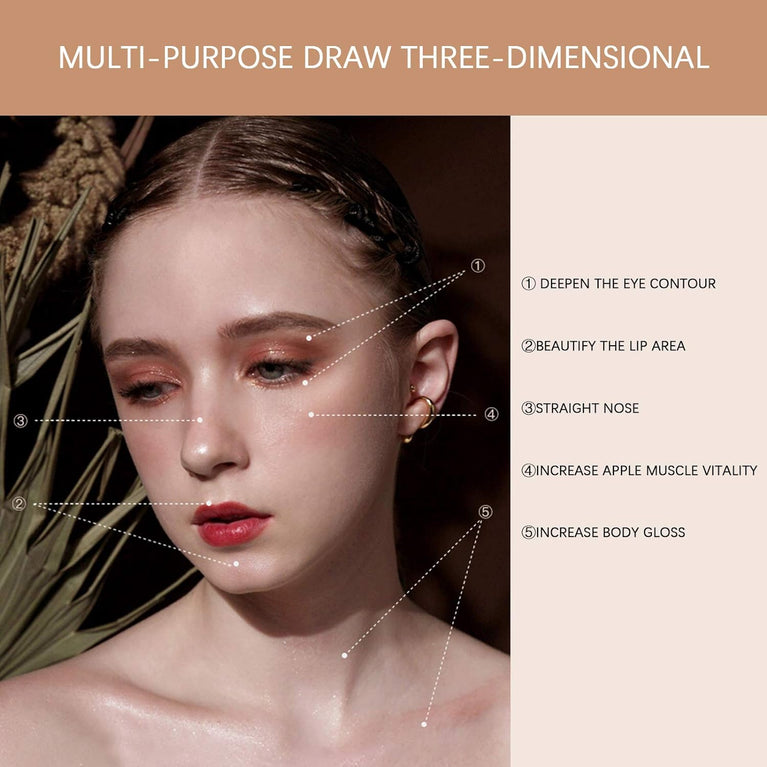 Versatile Shimmer and Sculpt Highlighter Makeup Kit