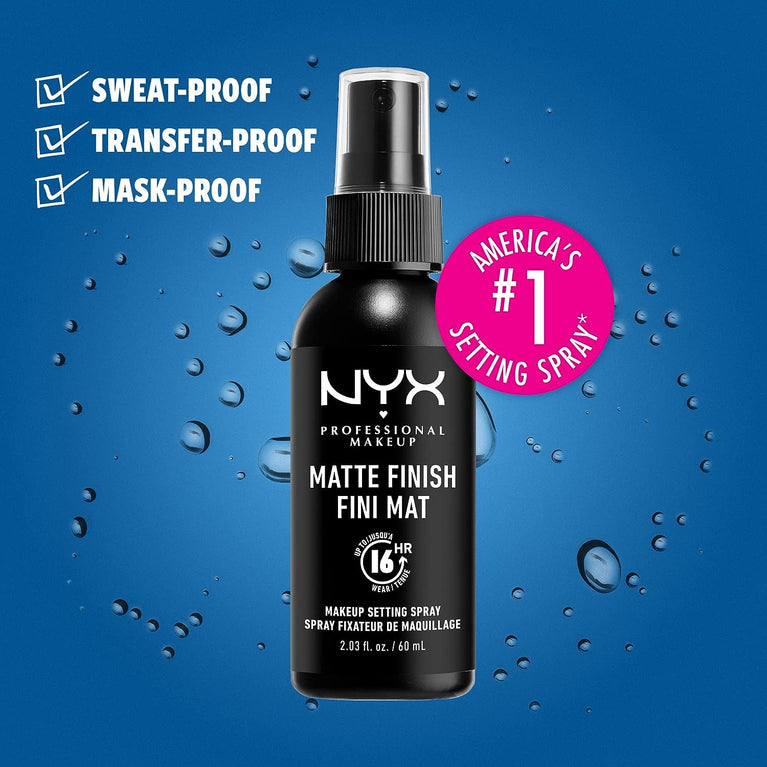 NYX Pro Makeup Long-lasting Setting Spray with Matte Effect, 60 mL
