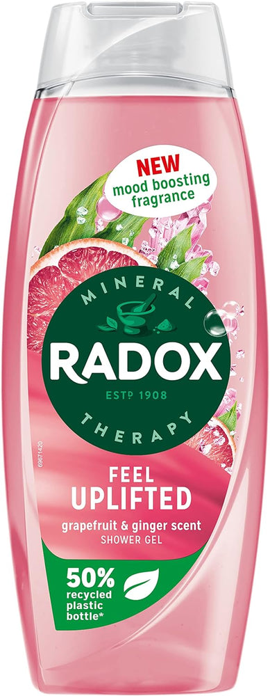 Invigorating Radox Mineral Therapy Shower Gel with Grapefruit & Ginger Scent - 450 ml (Pack of 6)