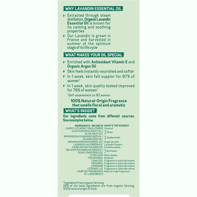 Garnier Organic Lavandin Smooth and Glow Facial Oil, 30ml