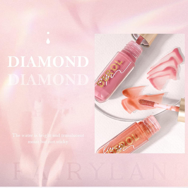 Versatile Lip Care Kit: Tinted Lip Balm, Luscious Lip Plumper Gloss, Stain Tint, Long-lasting Waterproof Lipstick and Ginger Lip Enhancer (#02)