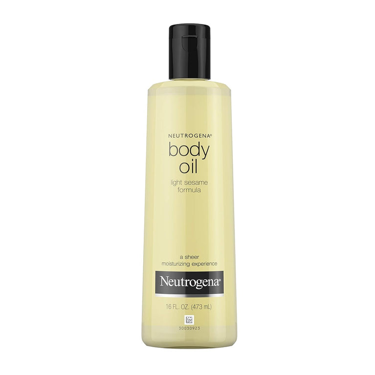 Neutrogena Lightweight Body Oil for Dry Skin, Silky Light Sesame Moisturizer, 16 fl. oz