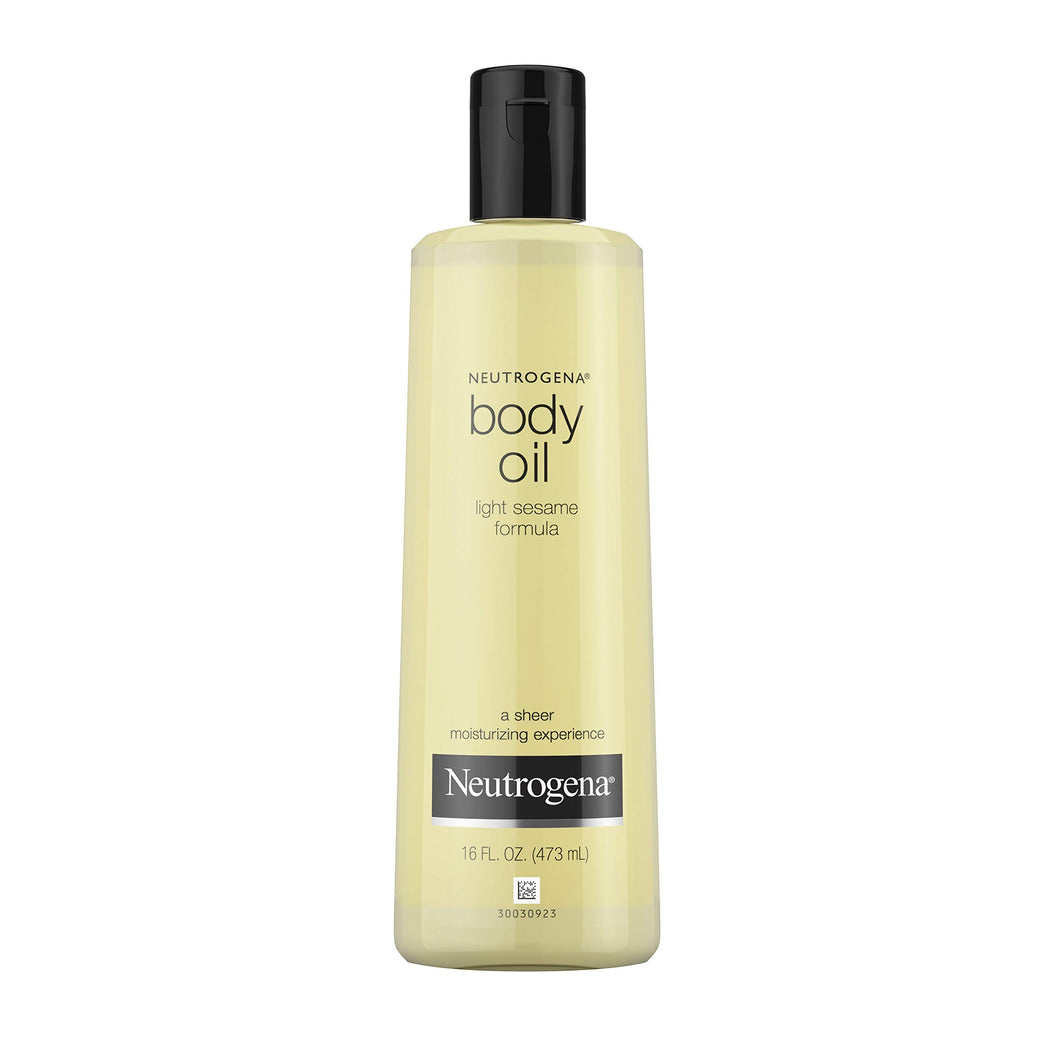 Neutrogena Lightweight Body Oil for Dry Skin, Silky Light Sesame Moisturizer, 16 fl. oz