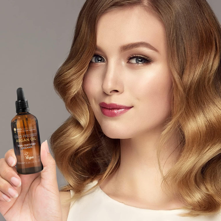 100% Pure Moroccan Argan Oil for Skin, Hair & Nails - Rich in Vitamin E - Vegan & Cruelty-Free