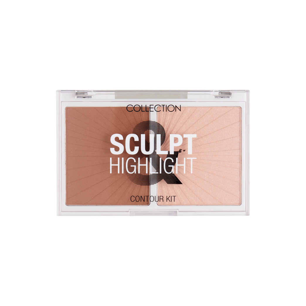 Travel-Friendly Contour, Sculpt, and Highlight Powder Kit, 10g with Radiant Finish