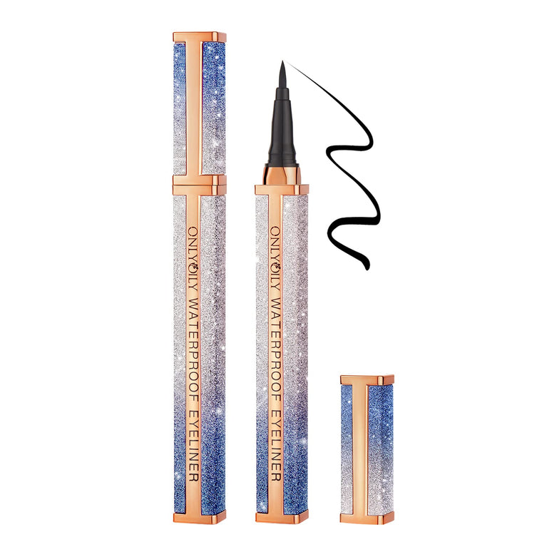 ONLYOILY Smudge-Proof Waterproof Liquid Eyeliner with Precision Pen - Quick-Drying, Long-Lasting, Highly Pigmented Black Eye Makeup Pencil