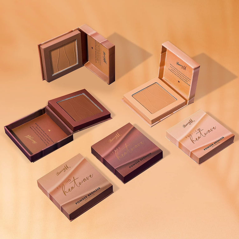 Shea Butter Infused Barry M Cosmetics Heatwave Bronzer in Island Medium Shade for Natural Sun-Kissed Glow