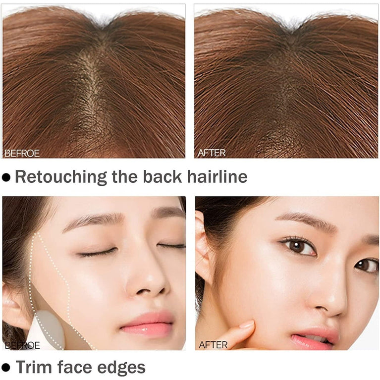 Hairline Powder Hair Shadow Powder, Dark Gray Hair Root Dye Shadow Cover, Instantly Windproof Sweatproof Hair Touch-Up for Thin Hair Grey Hairline Quick Cover Unisex (Light Brown)