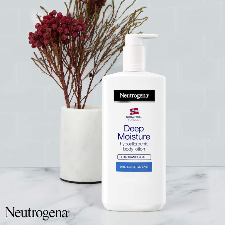 Neutrogena Deep Moisture Body Lotion for Dry and Sensitive Skin, 400 ml