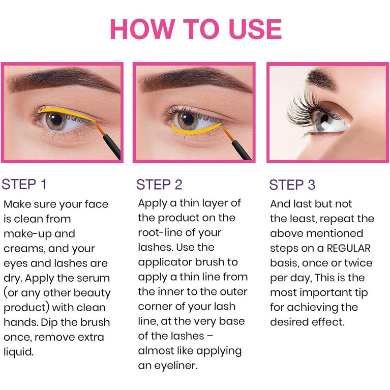 VieBeauti Rapid Lash Growth and Enhancement Serum - Advanced Nourishing Formula for Strong, Shiny Eyelashes in 3 Weeks - Natural Eyelash Booster for Men and Women - Gentle on Skin - Green (3ml)