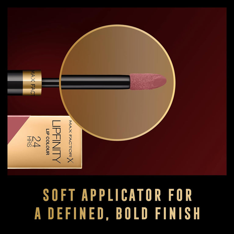 Max Factor Lipfinity Two-Step Lipstick - 4.2g, 016 Glowing Pink for Glamorous Long-Lasting Finish