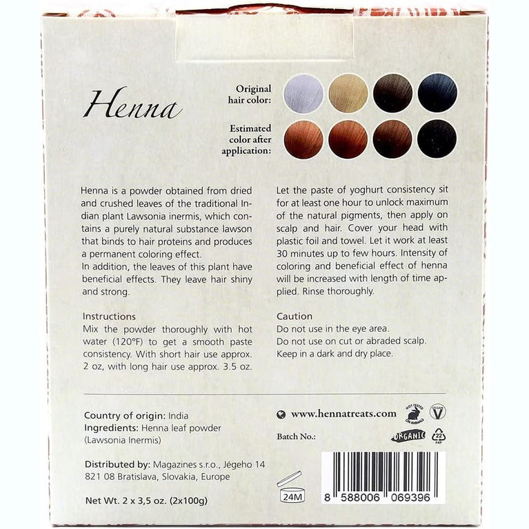Henna Powder - Red Hair Dye - Fresh and Pure Organic - 7 ounce - Indian Natural Hair Care