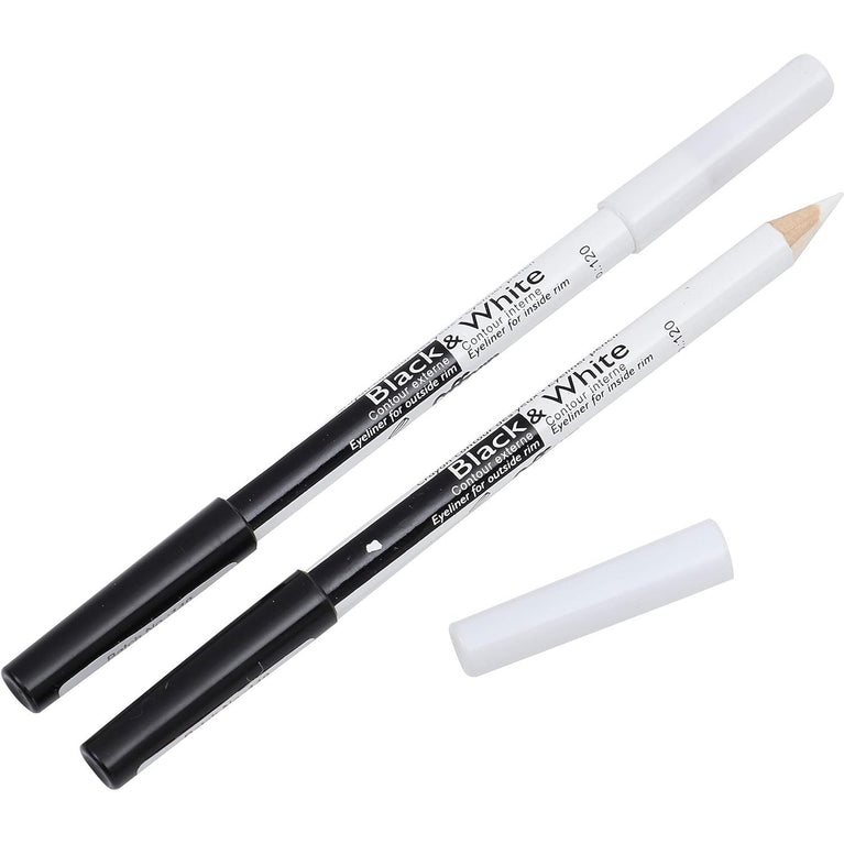 Saffron Dual-Tone Eyeliner Pencil - Black & White (1.2g)
