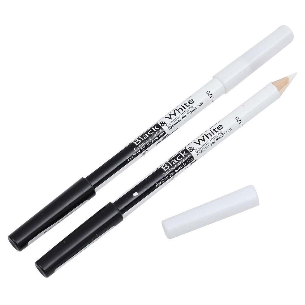 Saffron Dual-Tone Eyeliner Pencil - Black & White (1.2g)