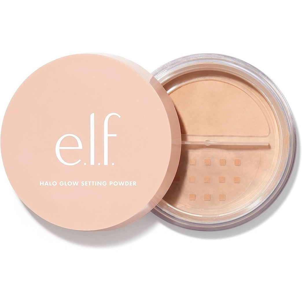 e.l.f. Luminous, Lightweight Halo Glow Setting Powder with Sapphire-Infused Blurring Effect and Semi-Matte Finish