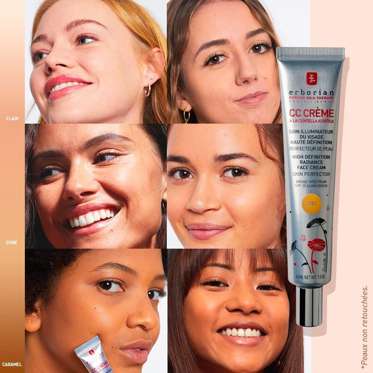 Erborian Fair Shade CC Cream - SPF 25 Skin Perfector with Centella Asiatica - Doré 15ml