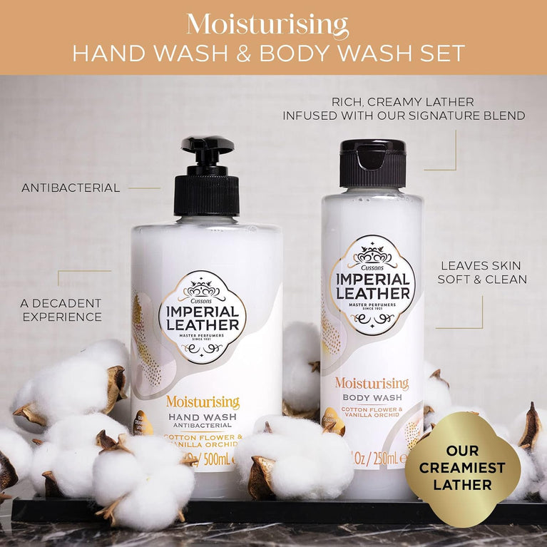 Imperial Leather Moisturising Hand Wash with Cotton Flower & Vanilla Orchid, Antibacterial, Signature Oil Blend, Pack of 6 x 500ml