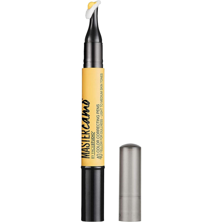 Maybelline Precision Color Correction Pen, 1.5 ml, Master Camo, Shade 40 Yellow - Your On-The-Go Solution for Flawless Skin