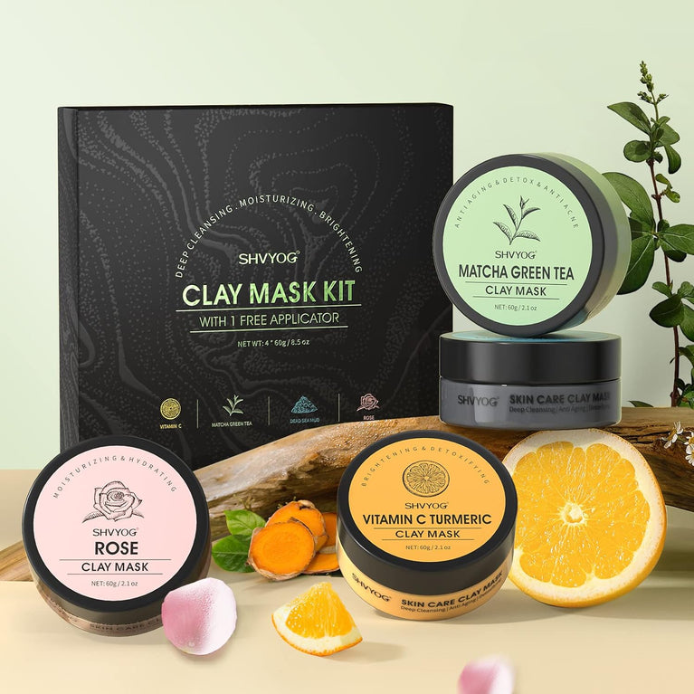 Ultimate Clay Mask Kit for Deep Cleansing and Skincare