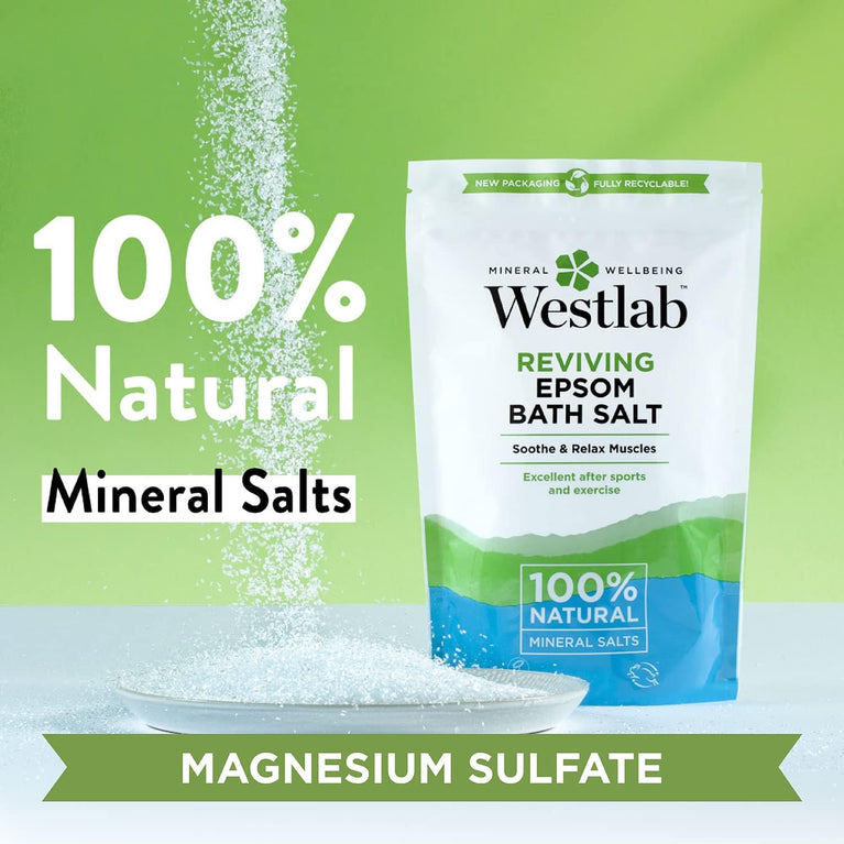 Epsom Salt - 10kg Resealable Pouch - 100% Natural and Unscented Mineral Bath Salts