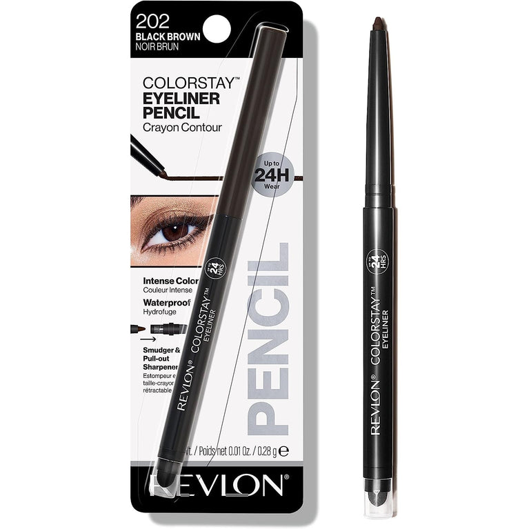 Revlon SoftFlex ColorStay Eyeliner, 0.01 Ounce in Black Brown 202, Pack of 1
