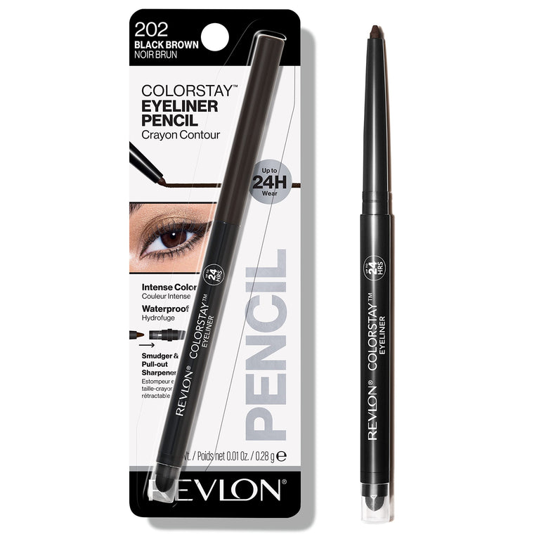Revlon SoftFlex ColorStay Eyeliner, 0.01 Ounce in Black Brown 202, Pack of 1