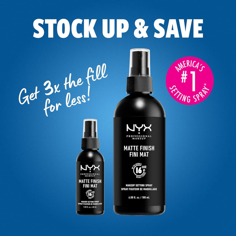 NYX Pro Makeup Long-lasting Setting Spray with Matte Effect, 60 mL