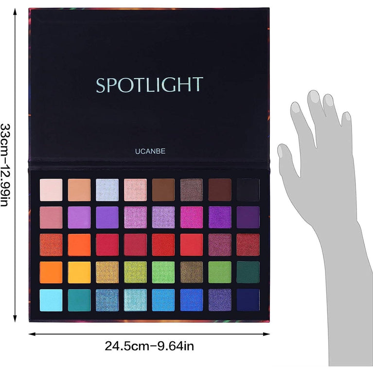 UCANBE Professional Eyeshadow Palette with 40 High Pigmentation Matte and Shimmer Shades, Long-Lasting Waterproof Eye Makeup Pallet