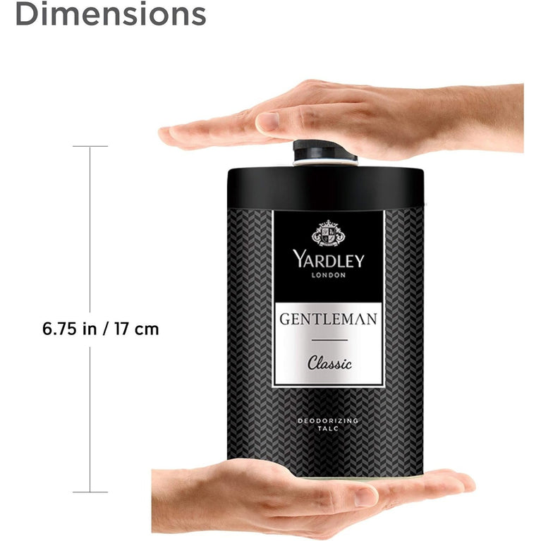 Yardley London Gentleman Deodorizing Talc Talcum Powder - 100g for Men