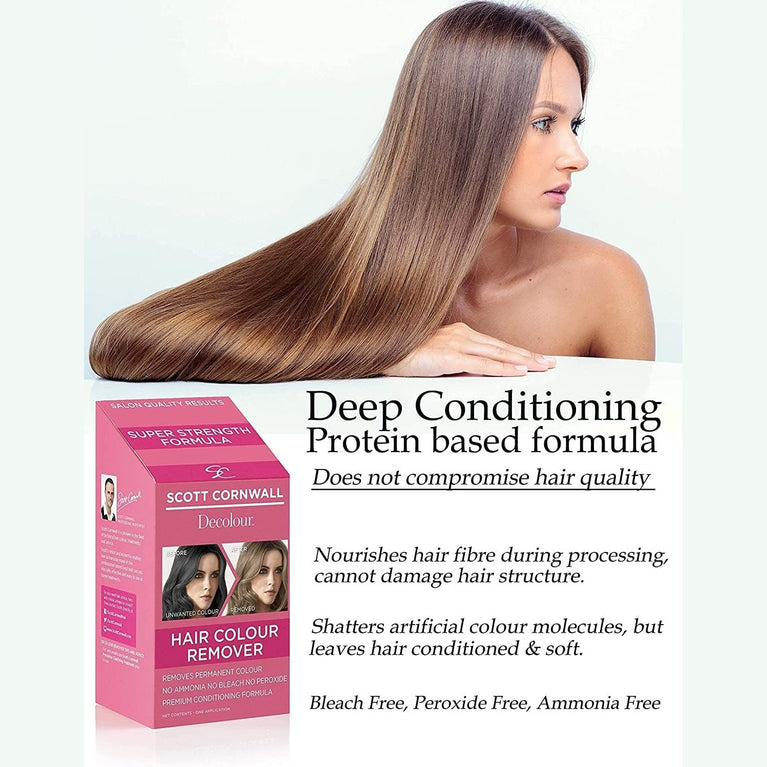 Scott Cornwall Decolour Hair Colour Remover For Dyed Hair Removes Unwanted Permanent Hair Colour