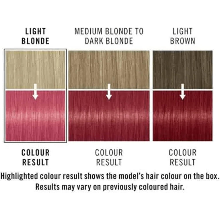 Pink Hair Dye with Deep Coral Shade, Lightens Up to 3 Levels