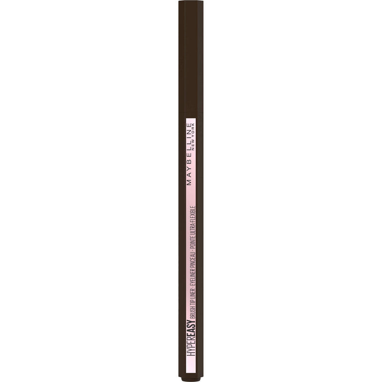 Maybelline 24-Hour Hyper Easy Brush Tip Liquid Eye Liner in Pitch Brown - Smudge Proof and Suitable for Sensitive Eyes