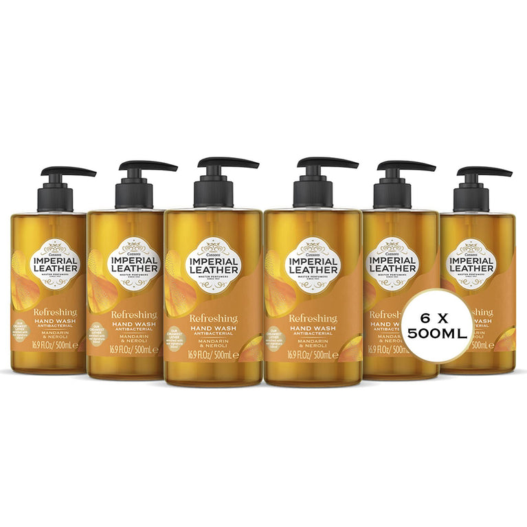 Mandarin & Neroli Refreshing Antibacterial Hand Wash, Pack of 6 x 500ml
