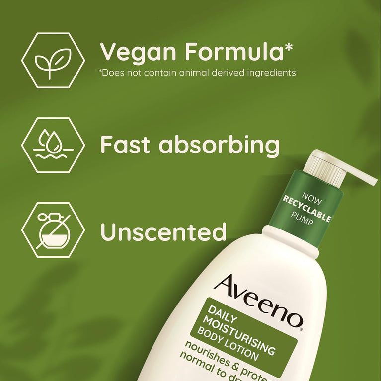 Aveeno Daily Moisturising Body Lotion with Soothing Oats, Suitable for Sensitive Skin, 500ml