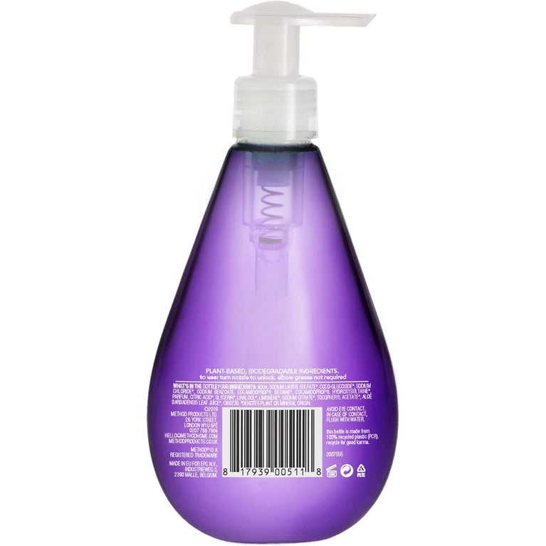Method Lavender Hand Wash, with Plant-Based Cleansing Power, 354ml, 4 Pack