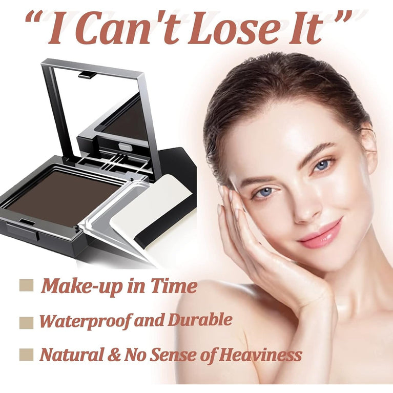 Instantly Hairline Shadow - Hairline Powder - Quick Cover Grey Hair in Hair Regrowth Treatments - Windproof Sweatproof Hair Touch-Up for Root Concealer - Long Lasting with Mirror & Puff ((Dark brown))