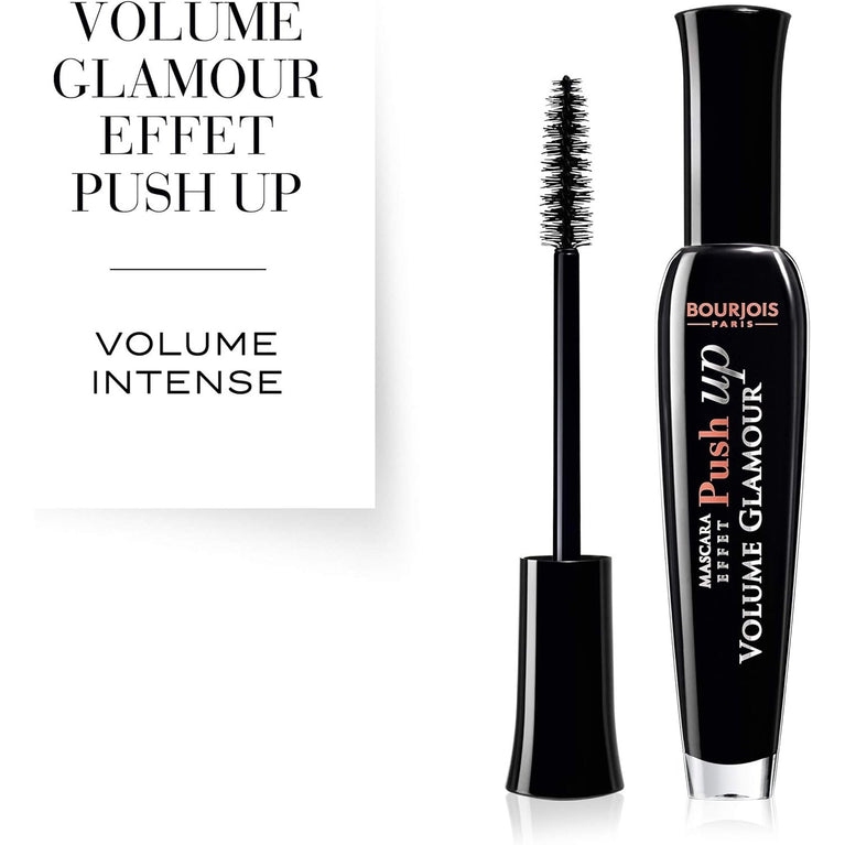 Bourjois Push Up Volumizing and Curling Mascara 71 Noir, Long-lasting 16 Hours, 7ml, 370712 for Sensitive Eyes