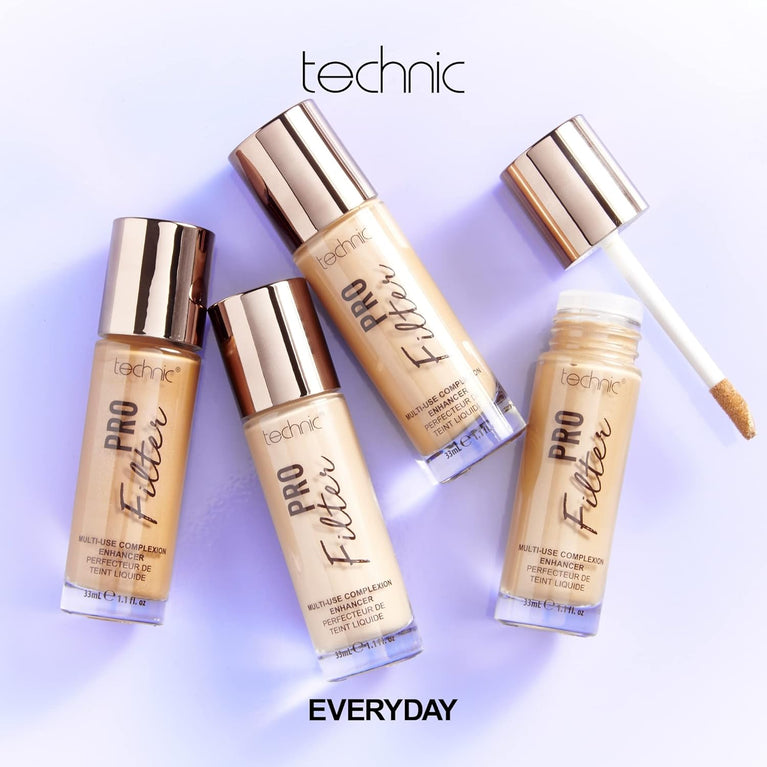 Ultimate 3-in-1 Complexion Enhancer - Primer, Illuminator, Highlighter by Technic Pro Filter - Medium Cool