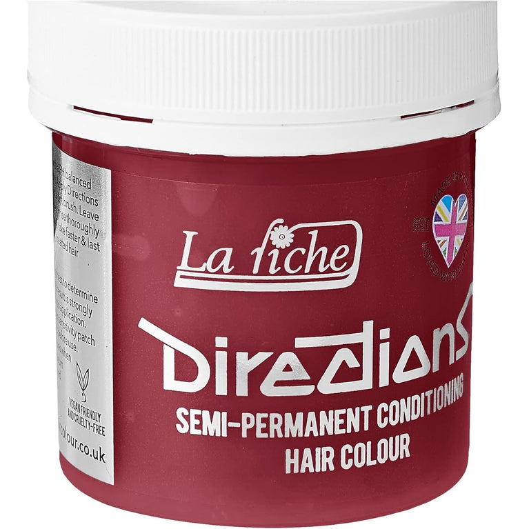 DIRECTIONS Pillarbox Red Semi-Permanent Hair Colour - 88ml Tub