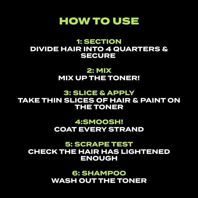Bleach London Lavender Grey Toner Kit - Ammonia-Free Toning for Silvery Lilac Finish - Ideal to neutralise brassy yellow in Light Blonde Hair - with Smooth and Shine Complex (Complete Kit)