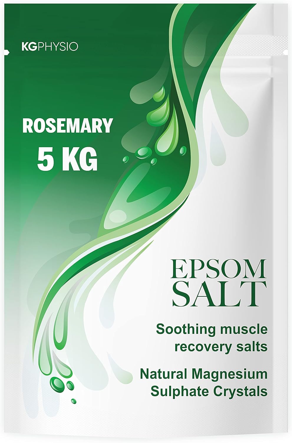 Rosemary Epsom Salt - 5kg Resealable Pouch - Bath Salts for Muscle Recovery and Relaxation