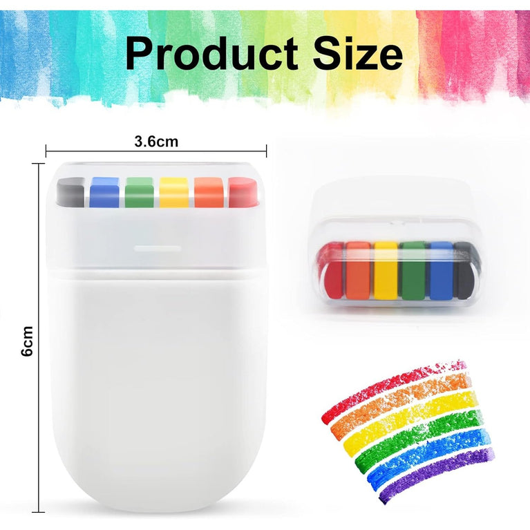 Vibrant Rainbow Face & Body Paint Crayon - Gay Pride Parade Makeup, Compact Pride Month Celebration Fan Brush, Safe & Easy to Apply for Cosplay, Parties and Halloween (Single Pack)