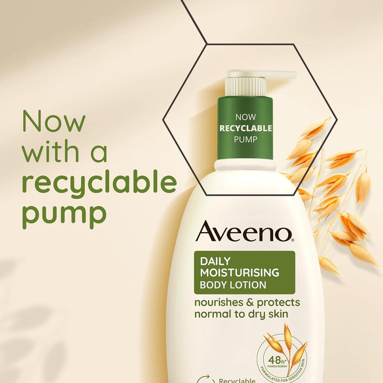 Aveeno Daily Moisturising Body Lotion with Soothing Oats, Suitable for Sensitive Skin, 500ml