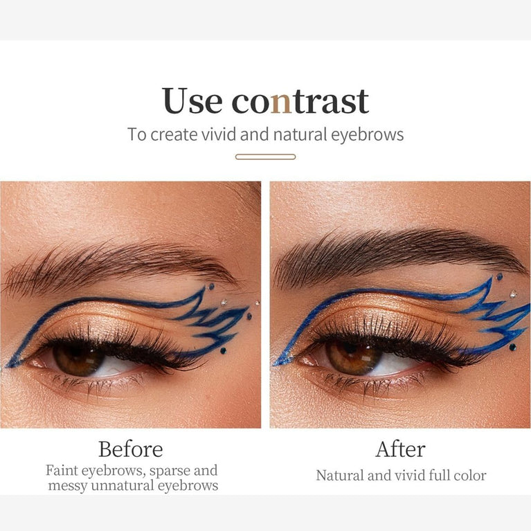 Long-Lasting Waterproof Eyebrow Pen with Quad-Tip Design for Natural and Full Brow Look (Shade: Light Coffee)