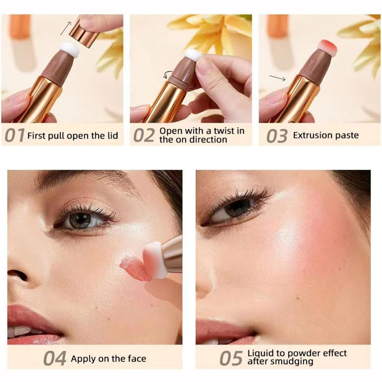 Versatile Cream Blush in Natural Pink - Dual Use for Cheeks and Eyes (#02)