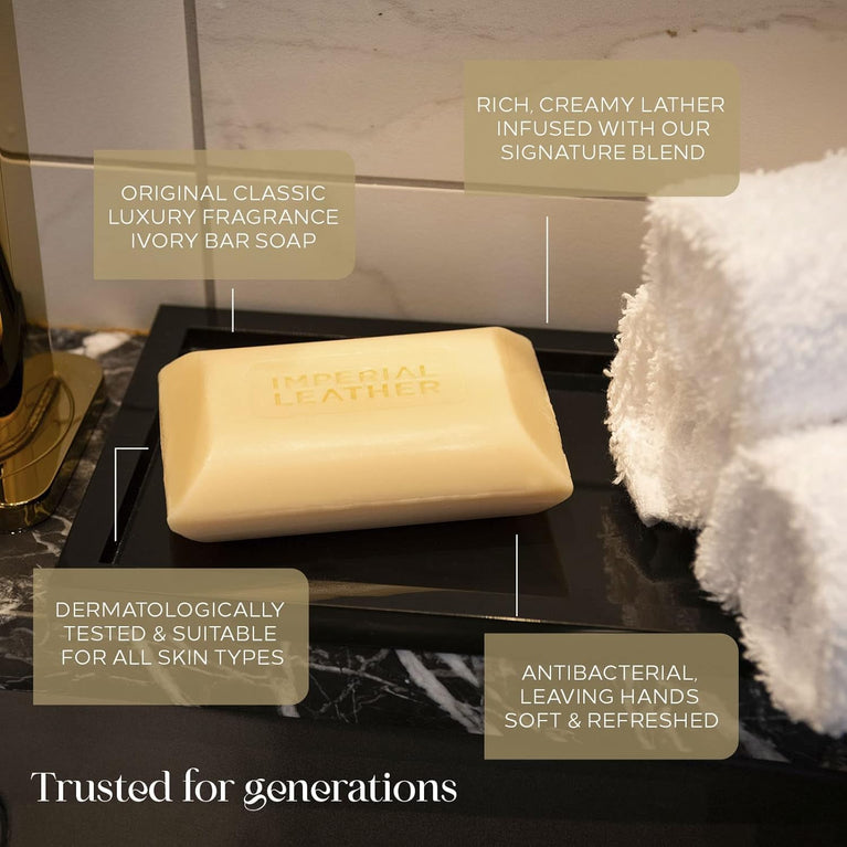 Imperial Leather Original Classic Bar Soap, Bulk Pack of 18 Gentle Skin Care Bars