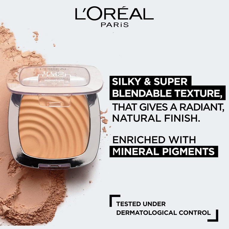L'Oréal Paris Multi-Purpose Powder Foundation with Hyaluronic Acid for Flawless, Super-Blendable Coverage and Shine Control