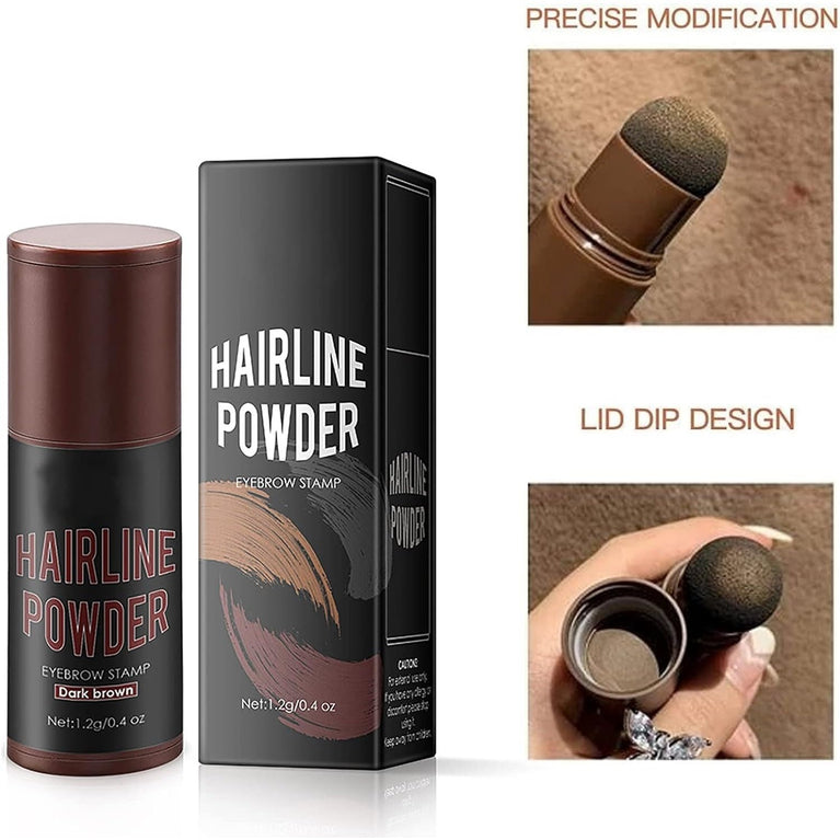 Hair Powder - Hair Fibres Hair Loss Treatment - Quickly Cover Hairline - Waterproof and Sweatproof Hairline Cover for Thinning Hair - White Hair Spray Temporary - Grey Hair Root Concealer (Dark Brown)