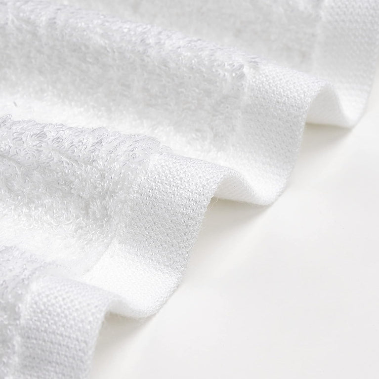 Ultra Soft Bamboo Baby Wash Cloths (Pack of 6) for Newborns - White
